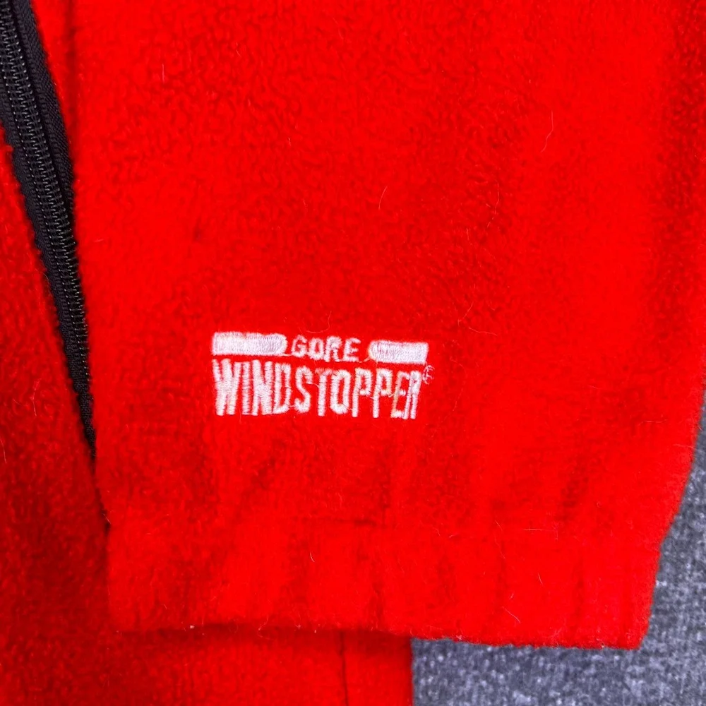 The North Face Fleece Jacket Mens M Red Black Gore Windstopper Gorpcore Hiking